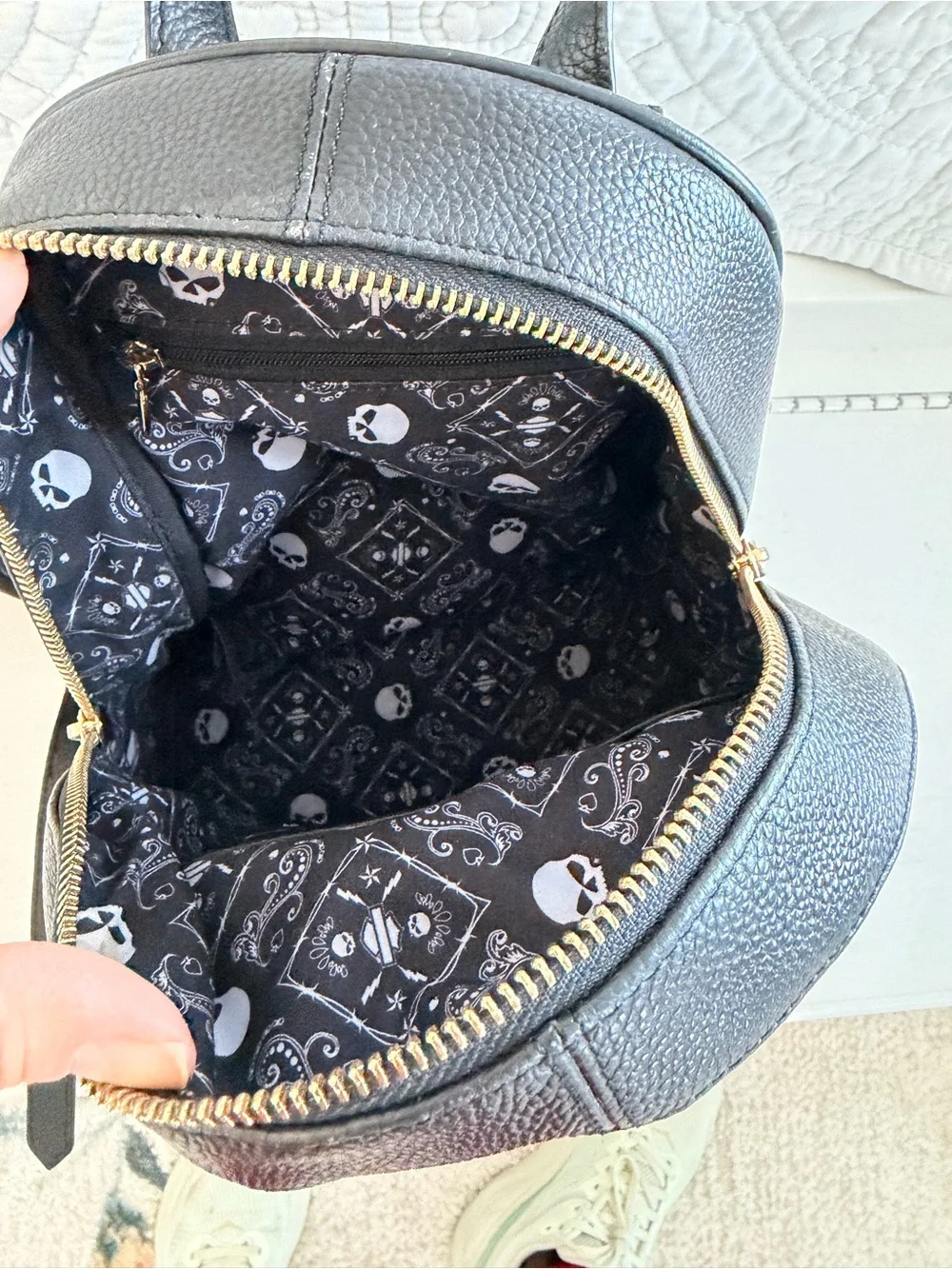 Harley Davidson Black Mini Backpack with Gold Stud Accents (RARE)